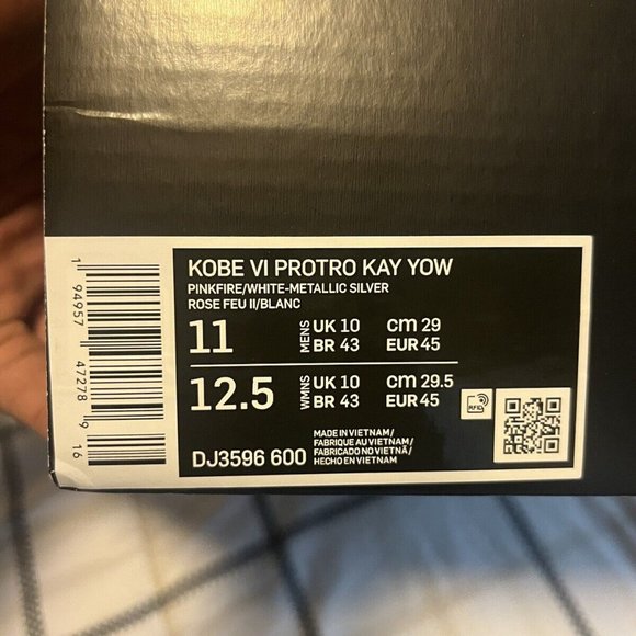 Kobe 6 Protro Think Pink Size 11 DJ3596-600
